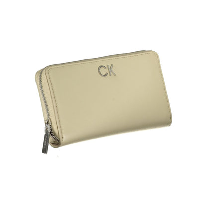 Elegant Beige Zip Wallet with RFID Blocking