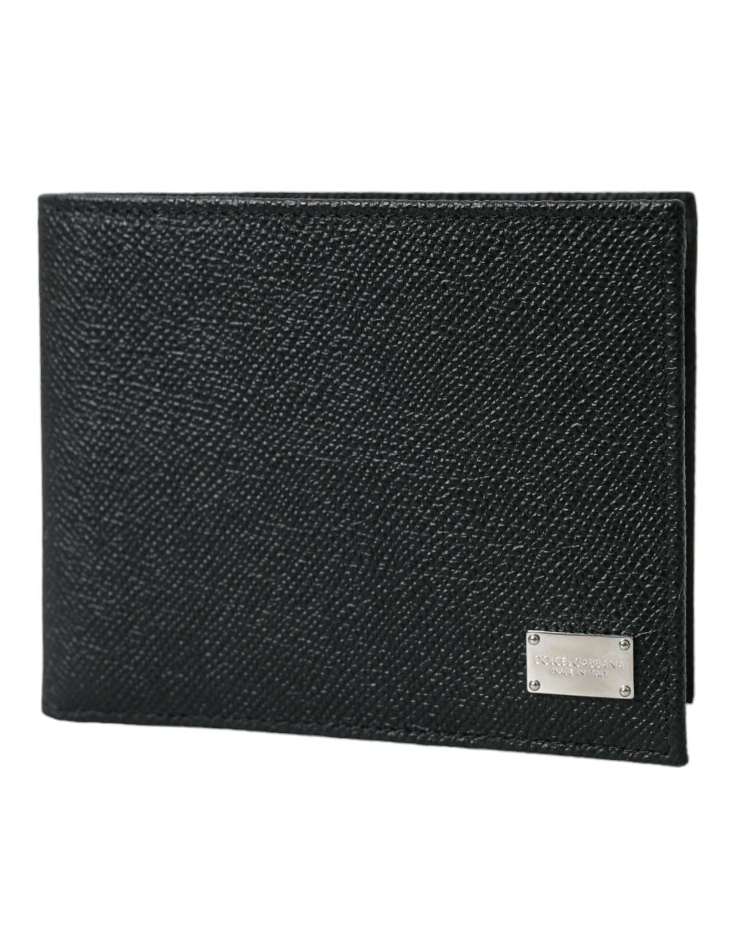 Sleek Black Calf Leather Bifold Wallet