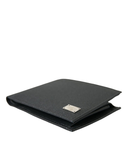 Sleek Black Calf Leather Bifold Wallet