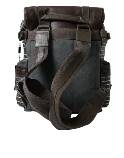 Elegant Canvas Leather Rucksack