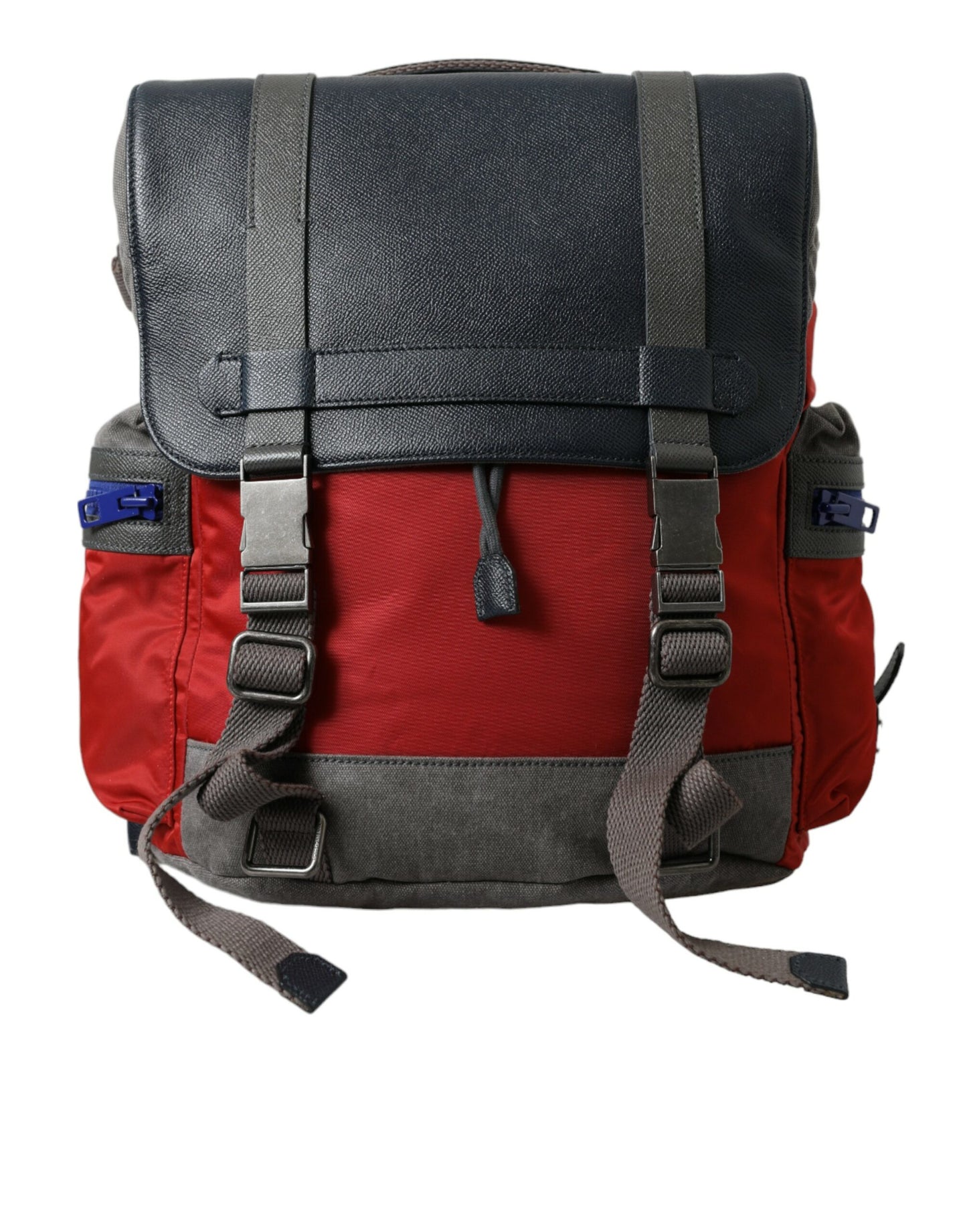 Chic Red & Gray Designer Backpack