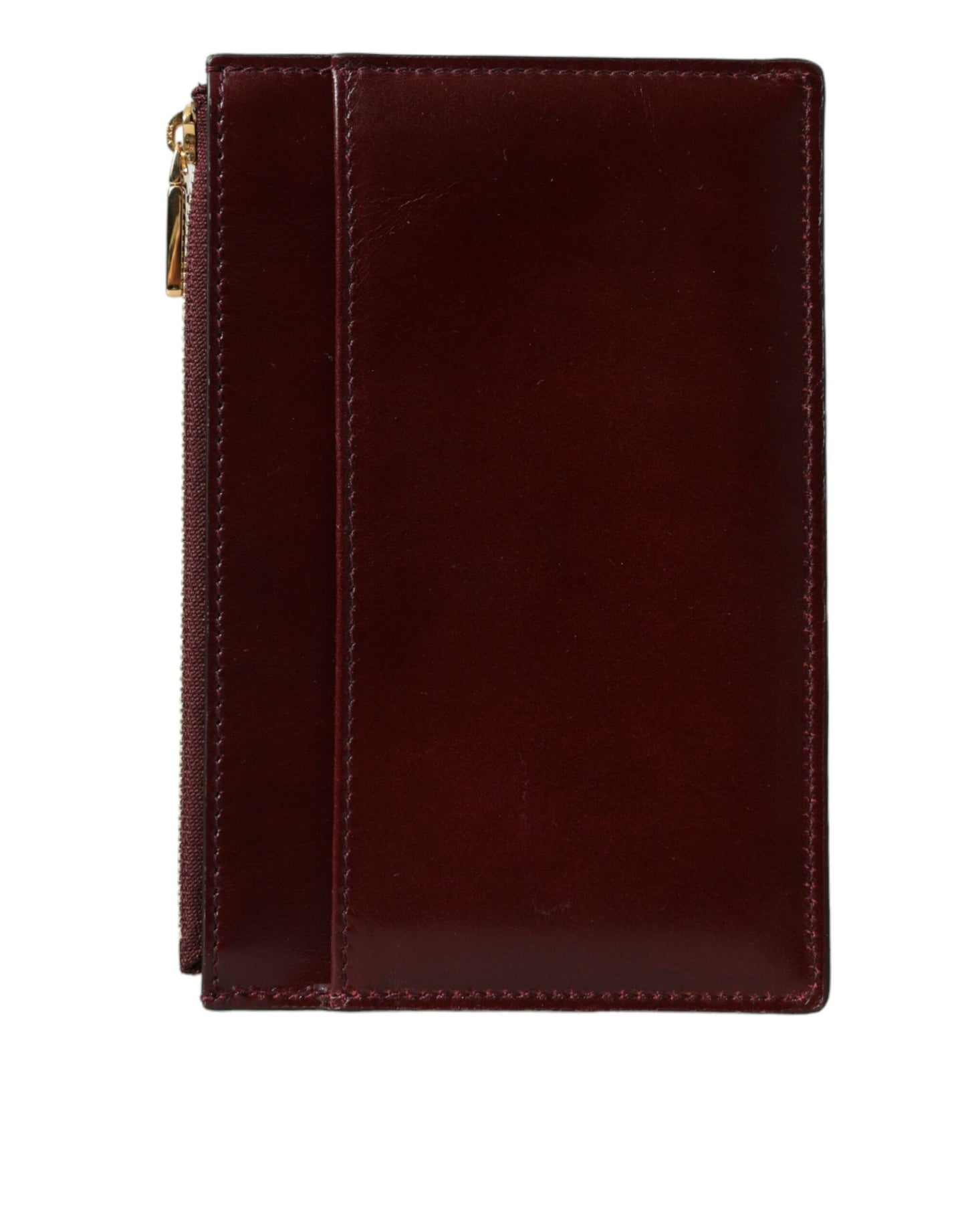 Maroon Leather Card Holder Wallet