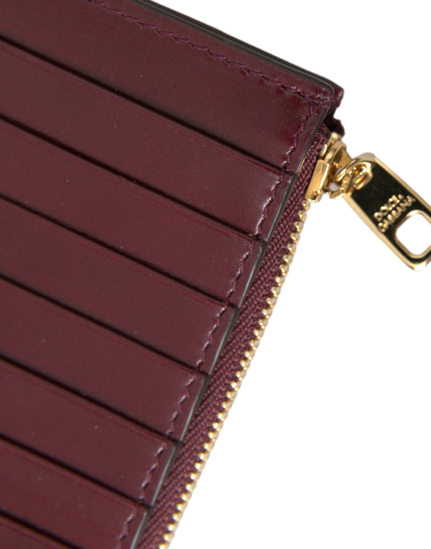 Maroon Leather Card Holder Wallet