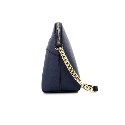 Jet Set Navy Medium X Dome Leather Crossbody Bag Purse