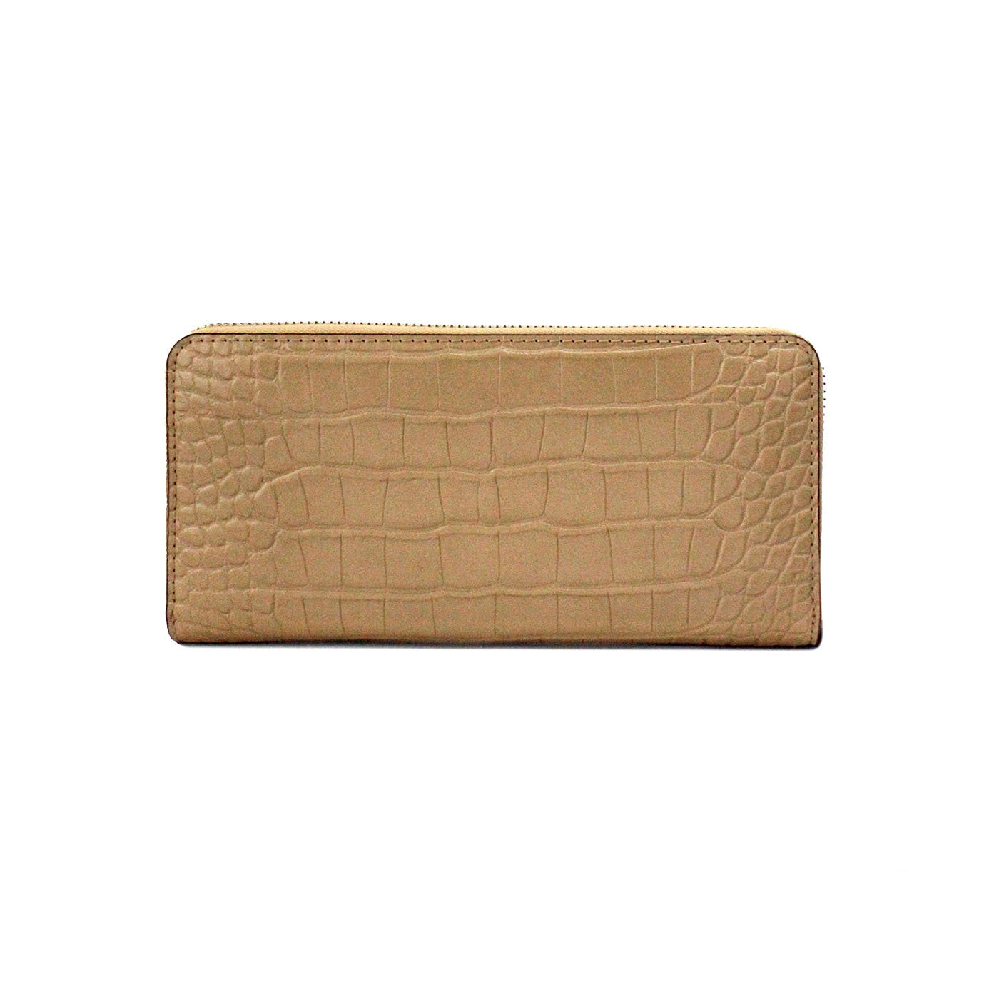 Jet Set Large Camel Animal Print Leather Continental Wrist Wallet