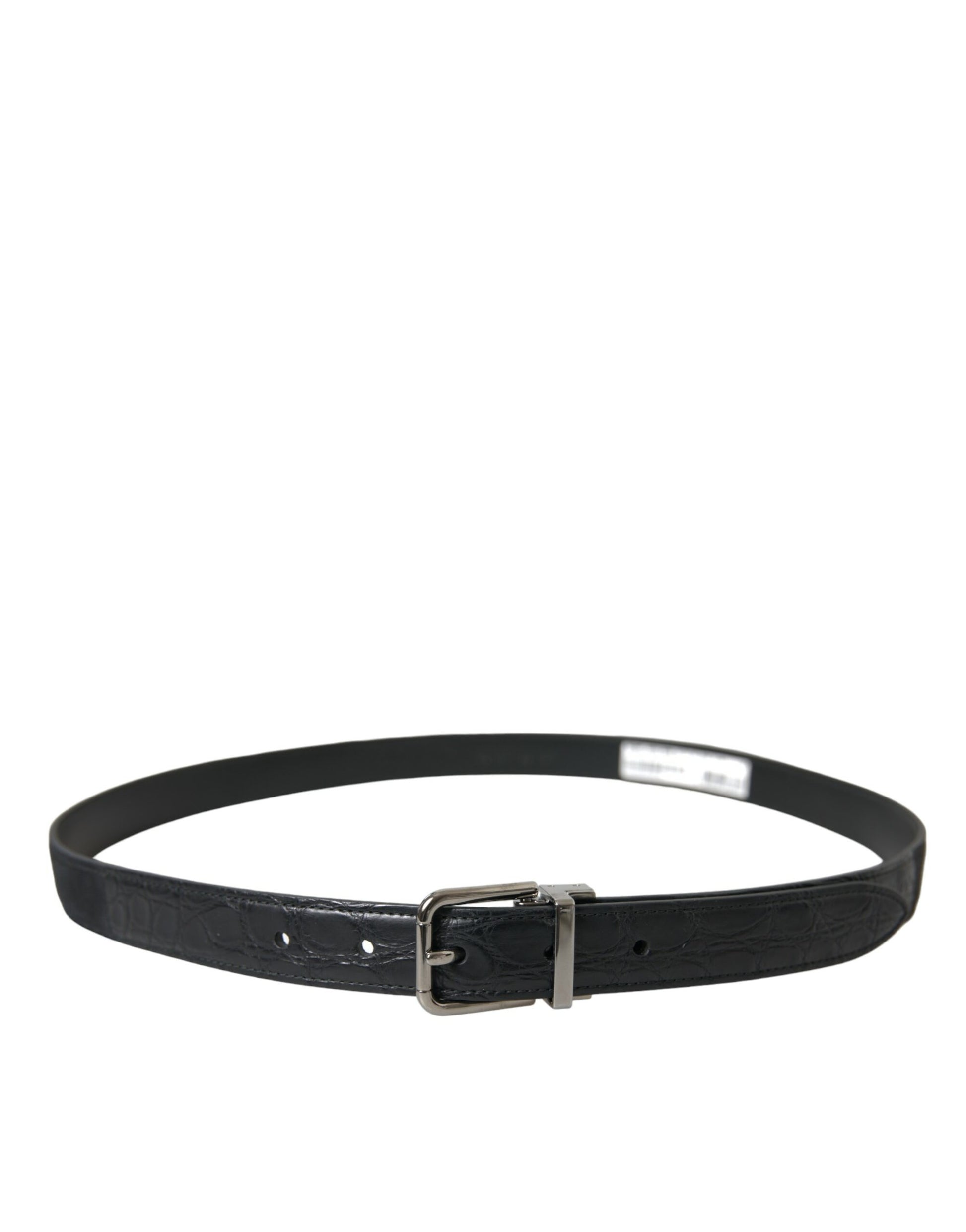 Elegant Leather Belt with Metal Buckle