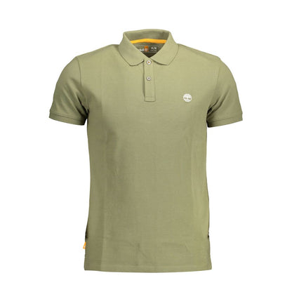 Slim Fit Embroidered Green Polo Shirt