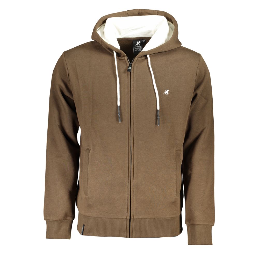 Exquisite Hooded Brown Sweatshirt