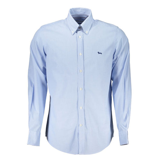 Elegant Light Blue Long Sleeve Button-Down Shirt