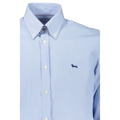 Elegant Light Blue Long Sleeve Button-Down Shirt