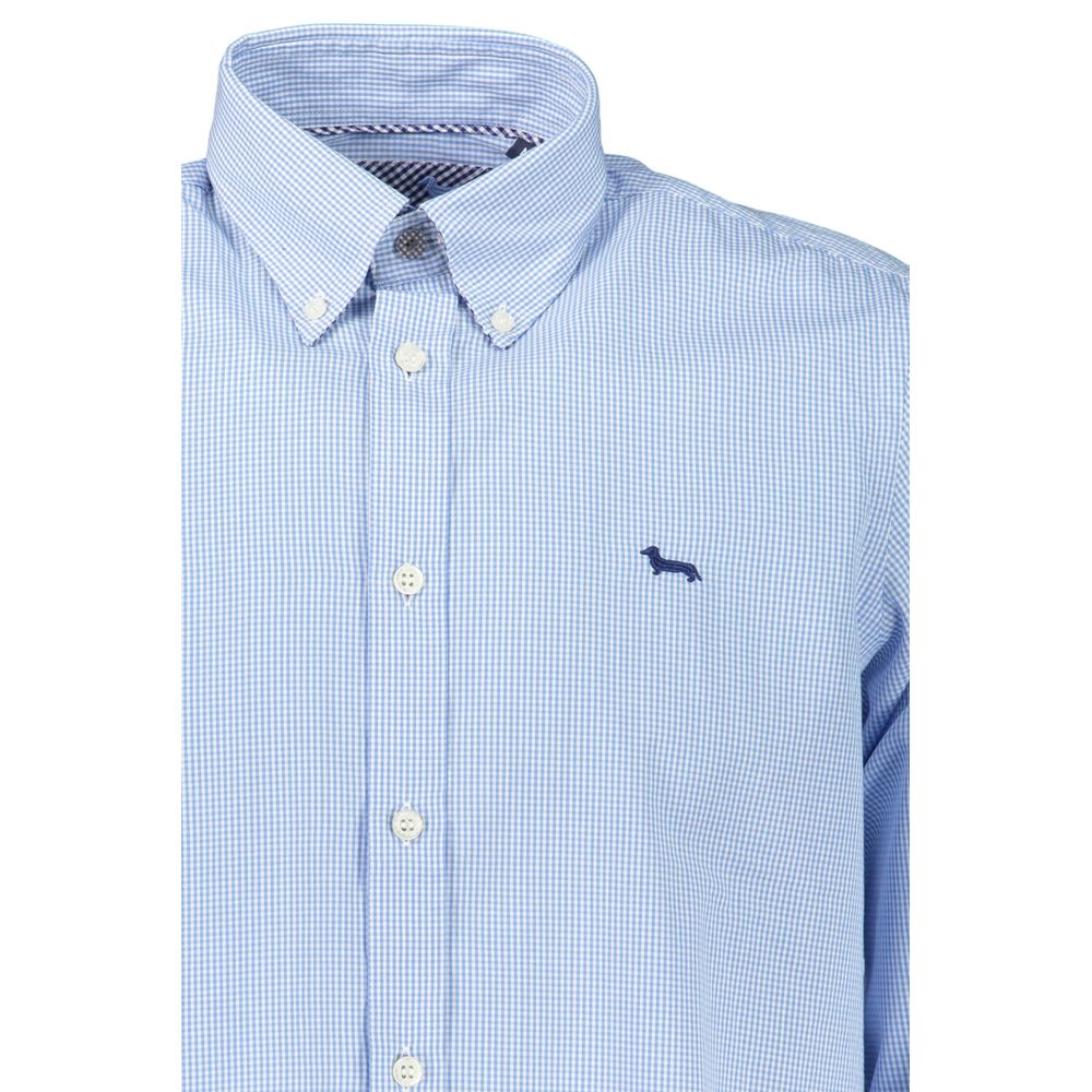 Elegant Light Blue Long Sleeve Cotton Shirt