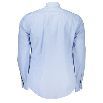 Elegant Light Blue Long Sleeve Shirt