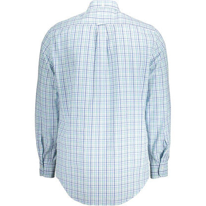 Elegant Light Blue Long Sleeve Button-Down Shirt