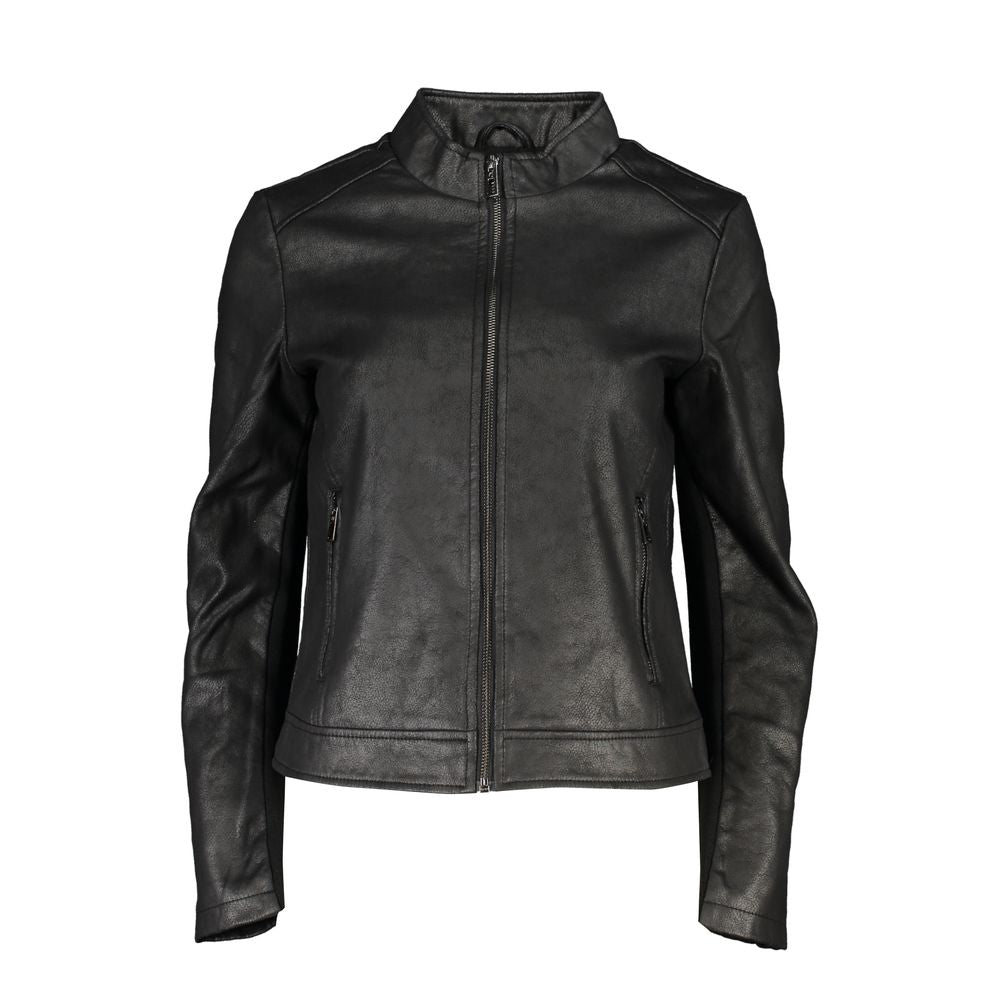 Chic Black Zip-Up Sports Jacket