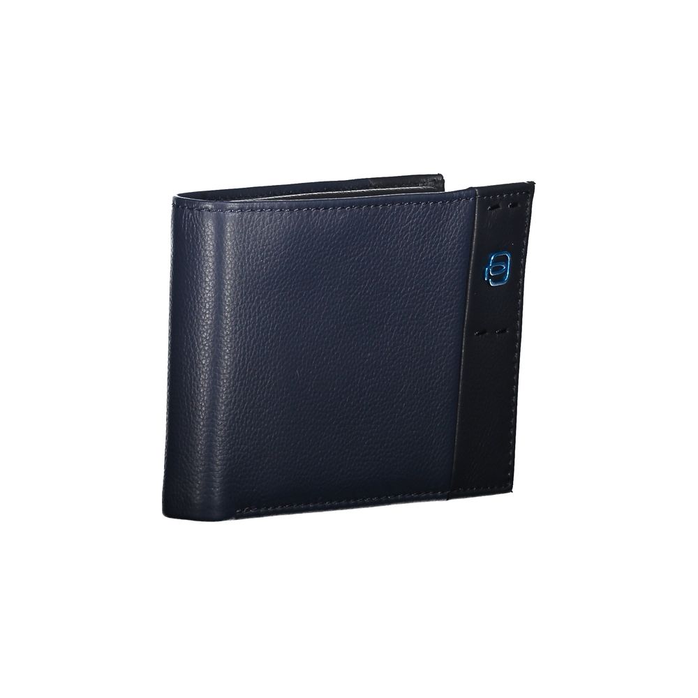 Elegant Blue Leather Men's Wallet