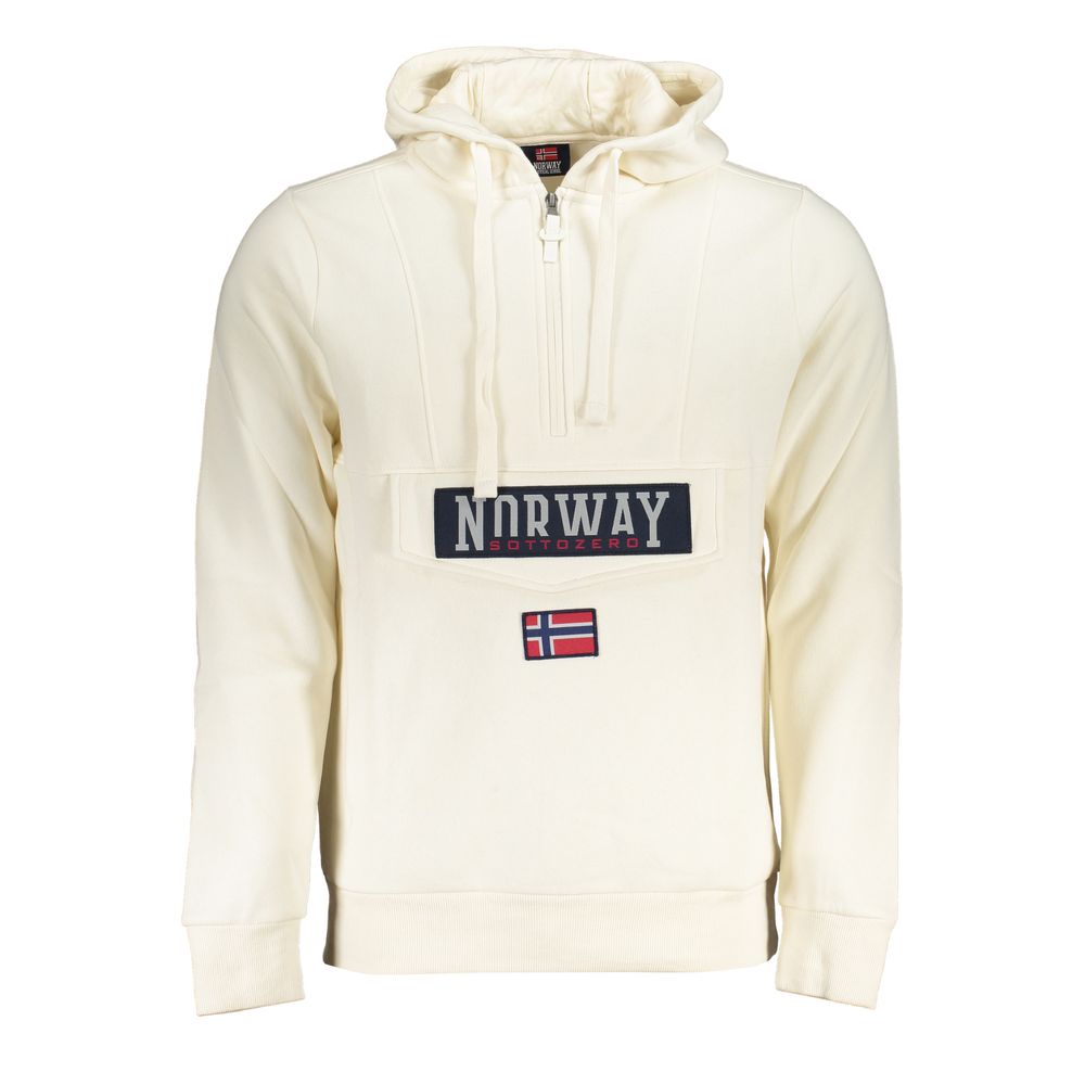 Elevated Comfort White Hooded Sweatshirt