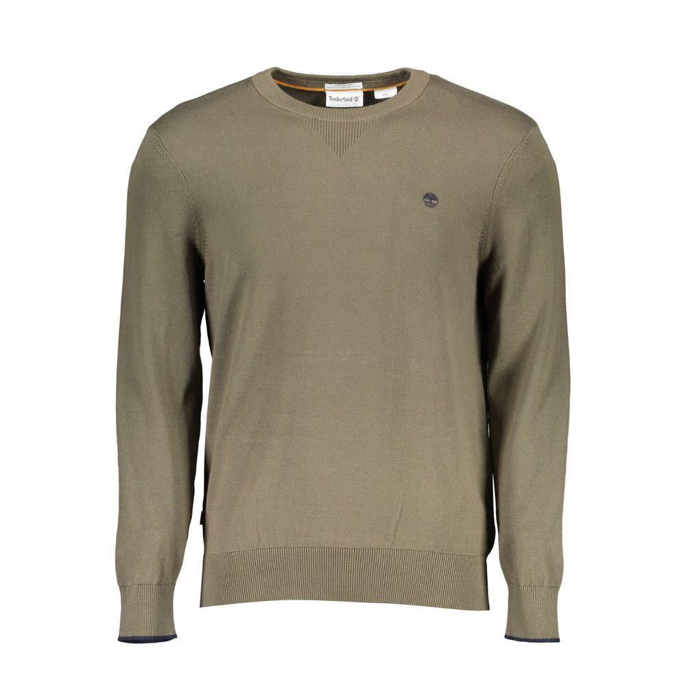 Eco-Conscious Green Crew Neck Sweater