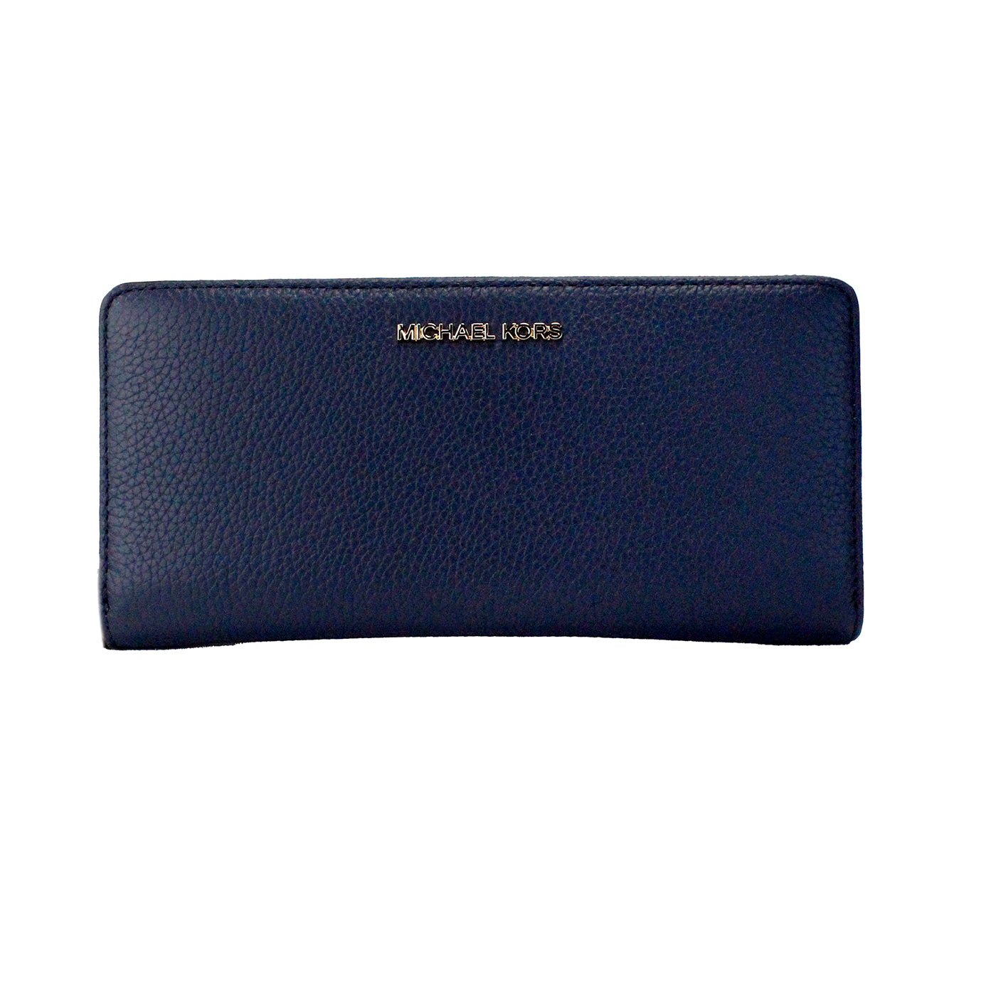 Jet Set Travel Large Navy Pebbled Leather Continental Wrist Wallet