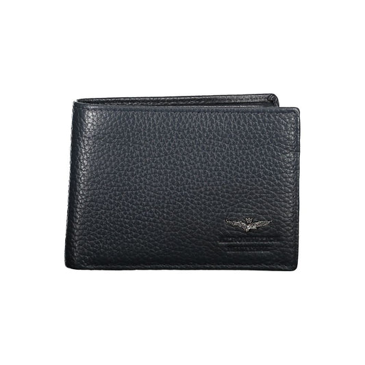 Sleek Blue Leather Wallet with Ample Space