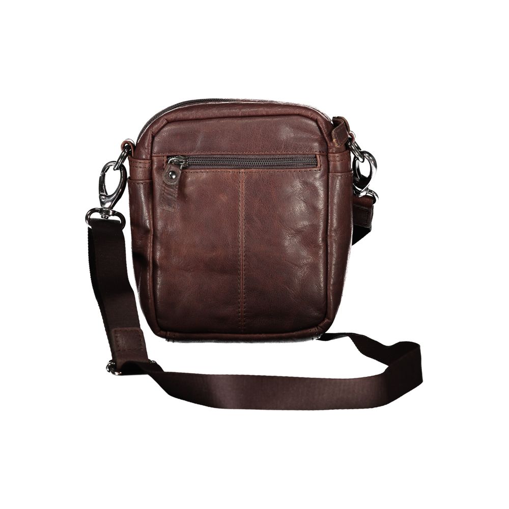 Elegant Brown Leather Shoulder Bag