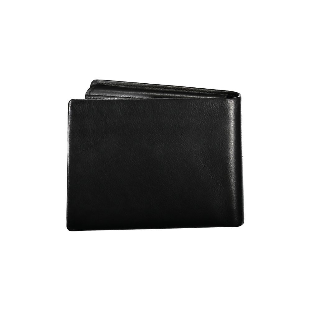 Sleek Black Leather Bifold Wallet