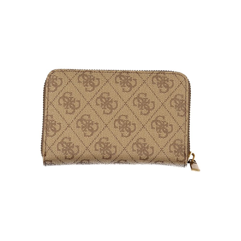 Elegant Beige Multi-Compartment Wallet