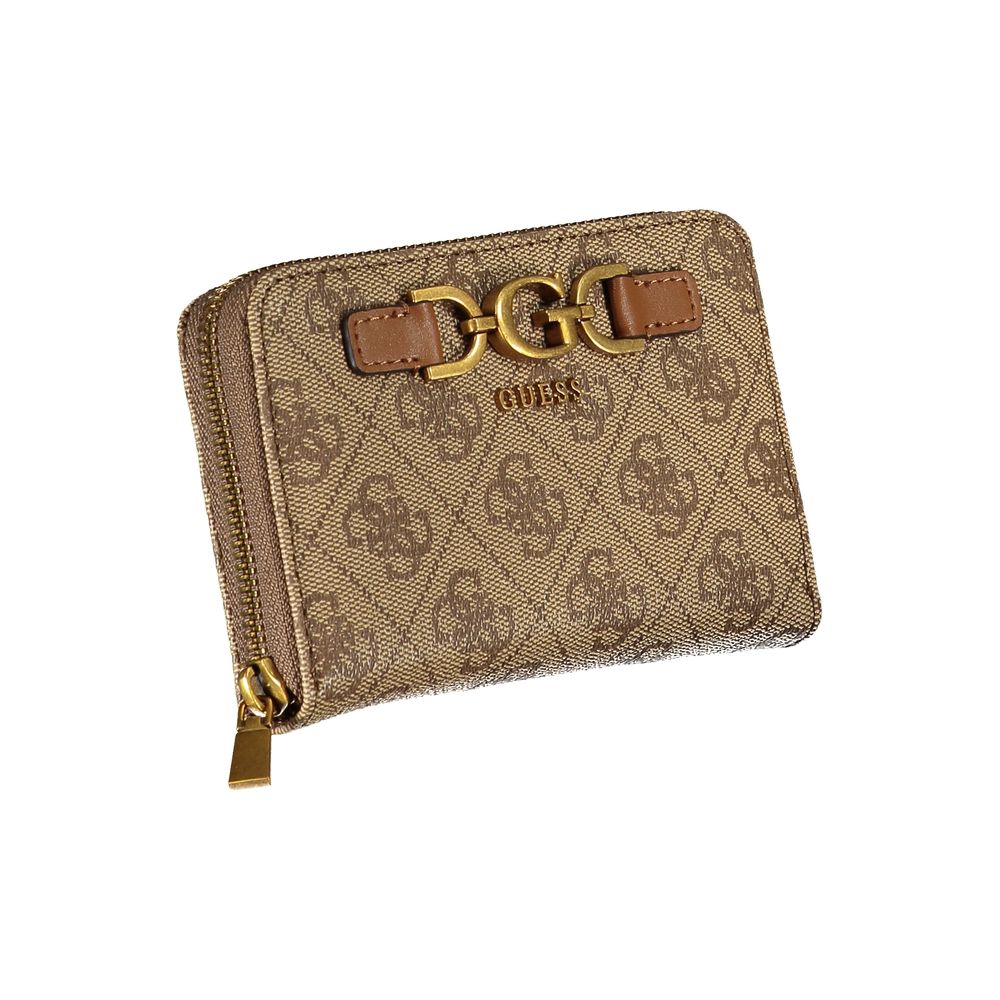 Elegant Beige Multi-Compartment Wallet