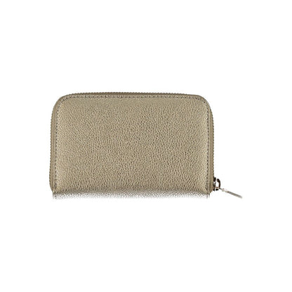 Elegant Gold Polyethylene Wallet for Women