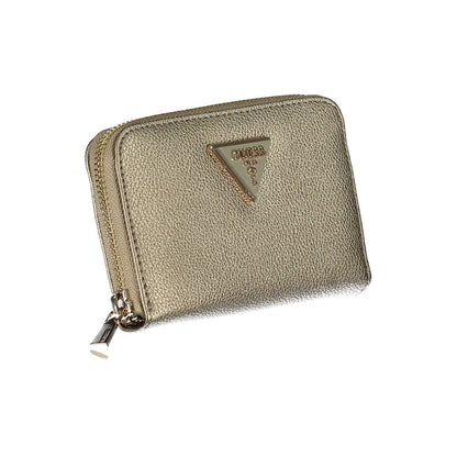 Elegant Gold Polyethylene Wallet for Women