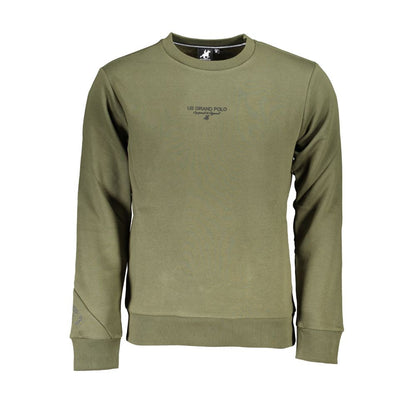 Vintage Green Crew Neck Fleece Sweatshirt