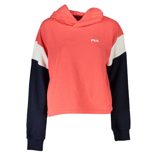 Chic Pink Hooded Sweatshirt with Logo Detail