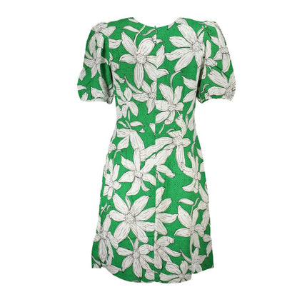 Elegant Short Sleeve Patterned Dress