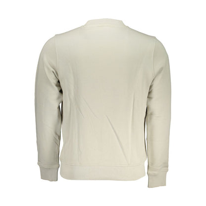 Beige Crew Neck Brushed Cotton Sweatshirt