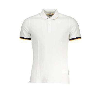 Sleek White Polo Shirt with Contrast Detail