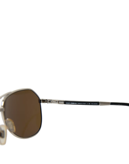 Elegant Silver Full Rim Men's Sunglasses