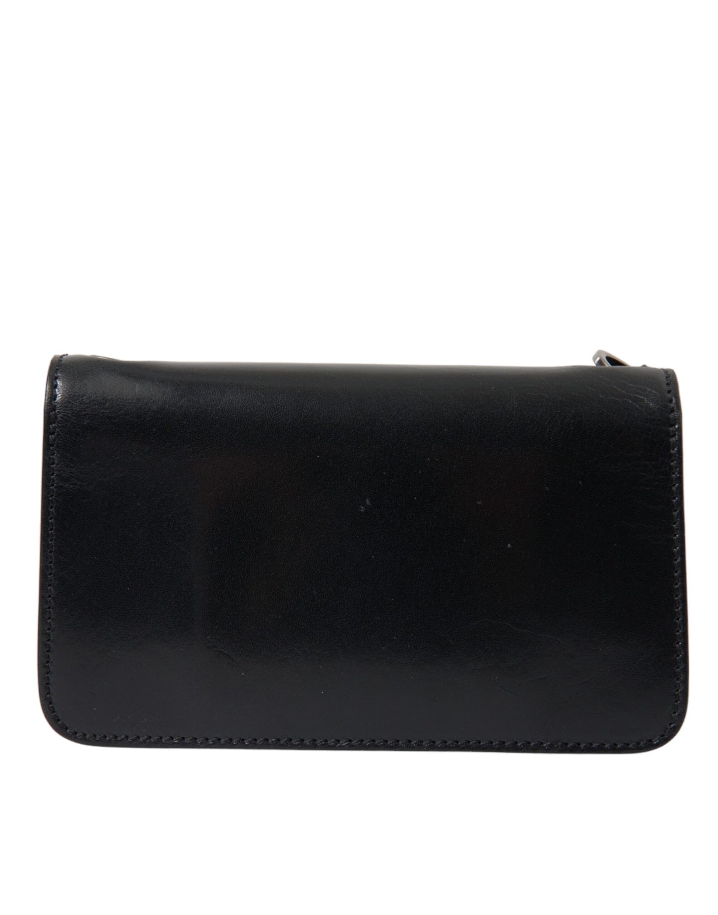 Sleek Black Leather Shoulder Bag