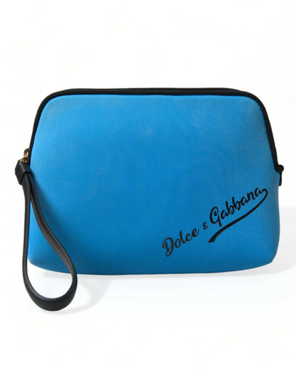 Elegant Blue Hand Pouch with Strap