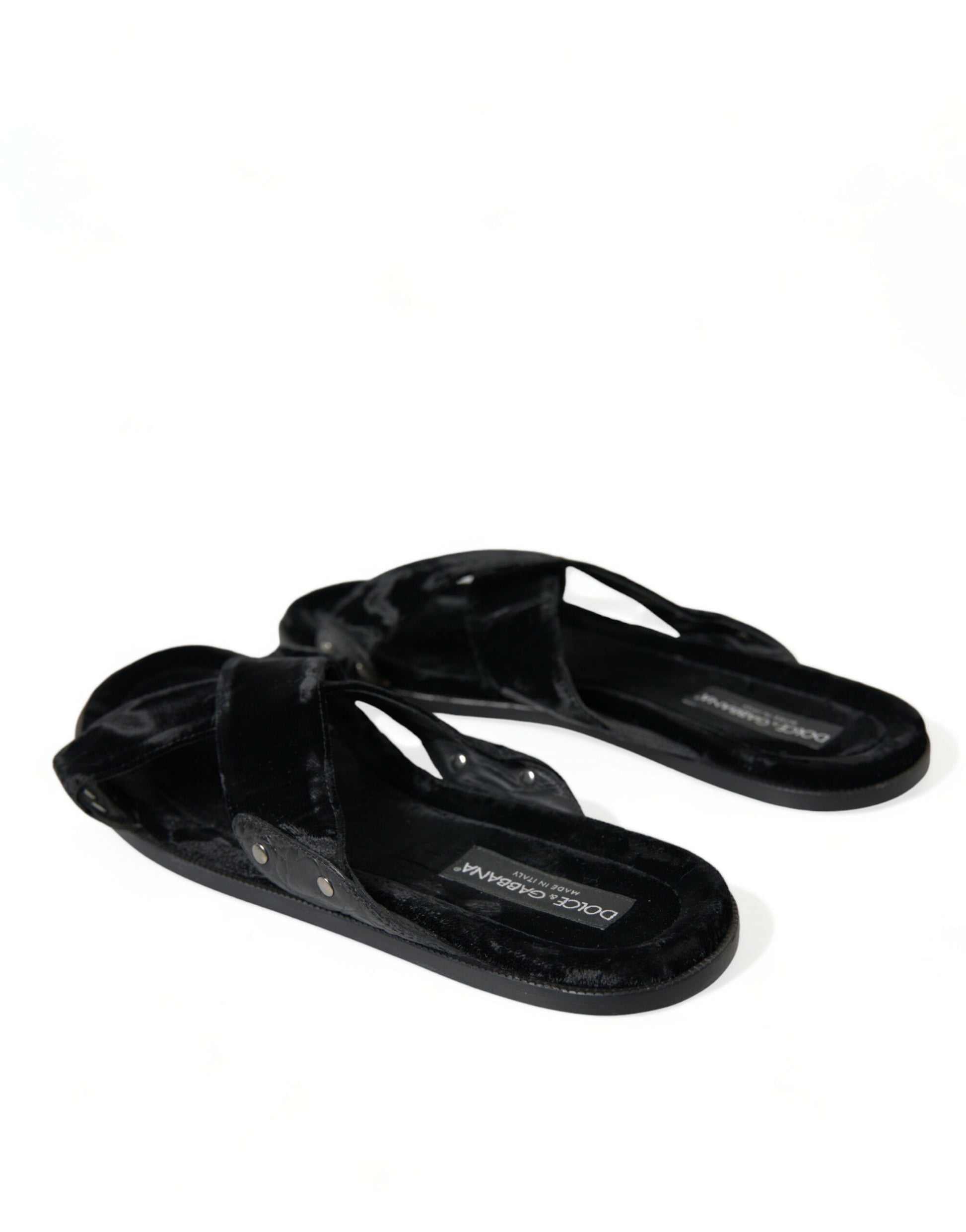 Elegant Black Cross Strap Slide Sandals