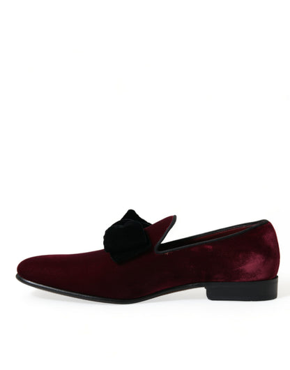 Burgundy Velvet Loafers - Elegance with a Twist