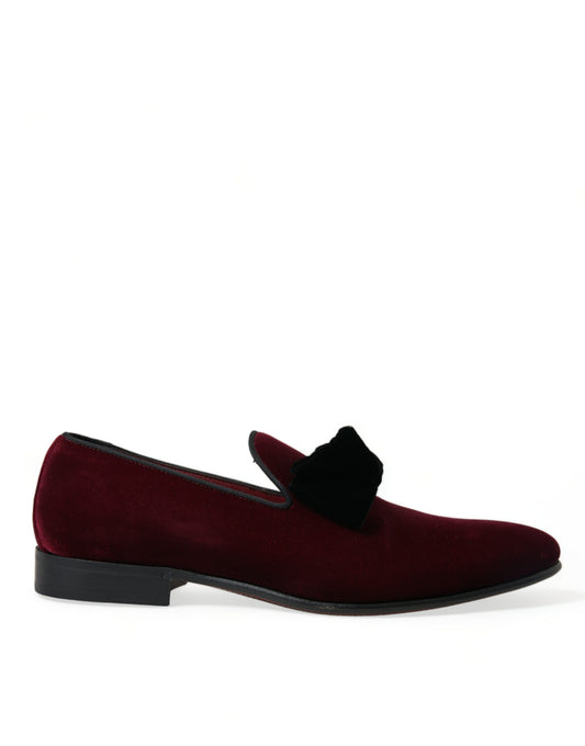 Burgundy Velvet Loafers - Elegance with a Twist