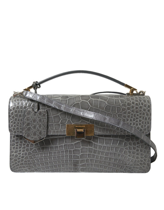 Alligator Leather Medium Shoulder Bag