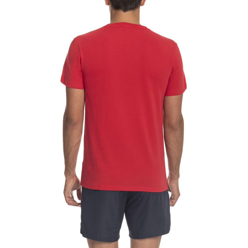 Red Cotton Men T-Shirt