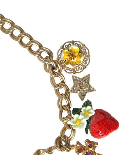 Gold Chain Rose Cross Strawberry Star Pendant Necklace