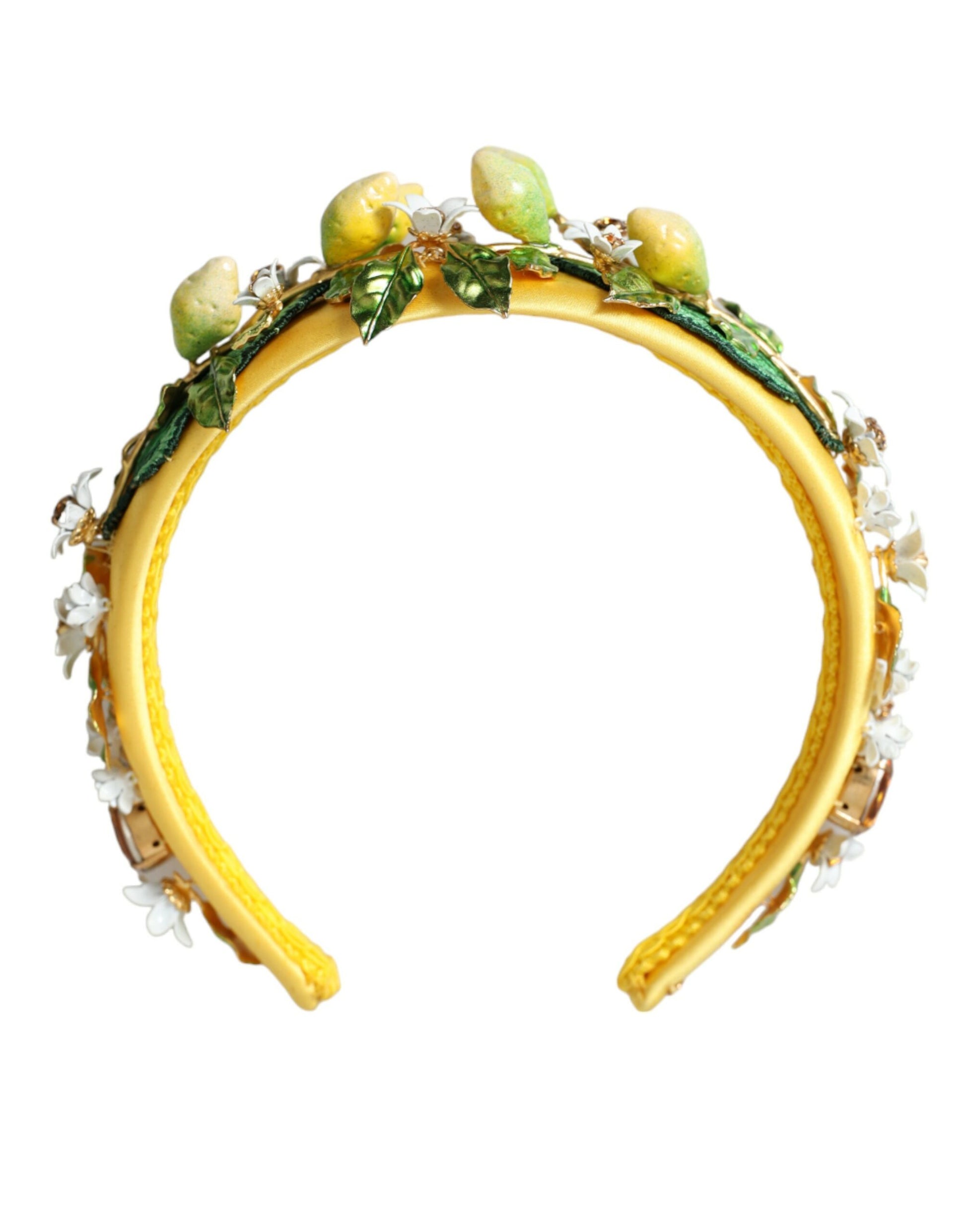 Yellow Lemon Daisy Crystal Women Hairband Diadem