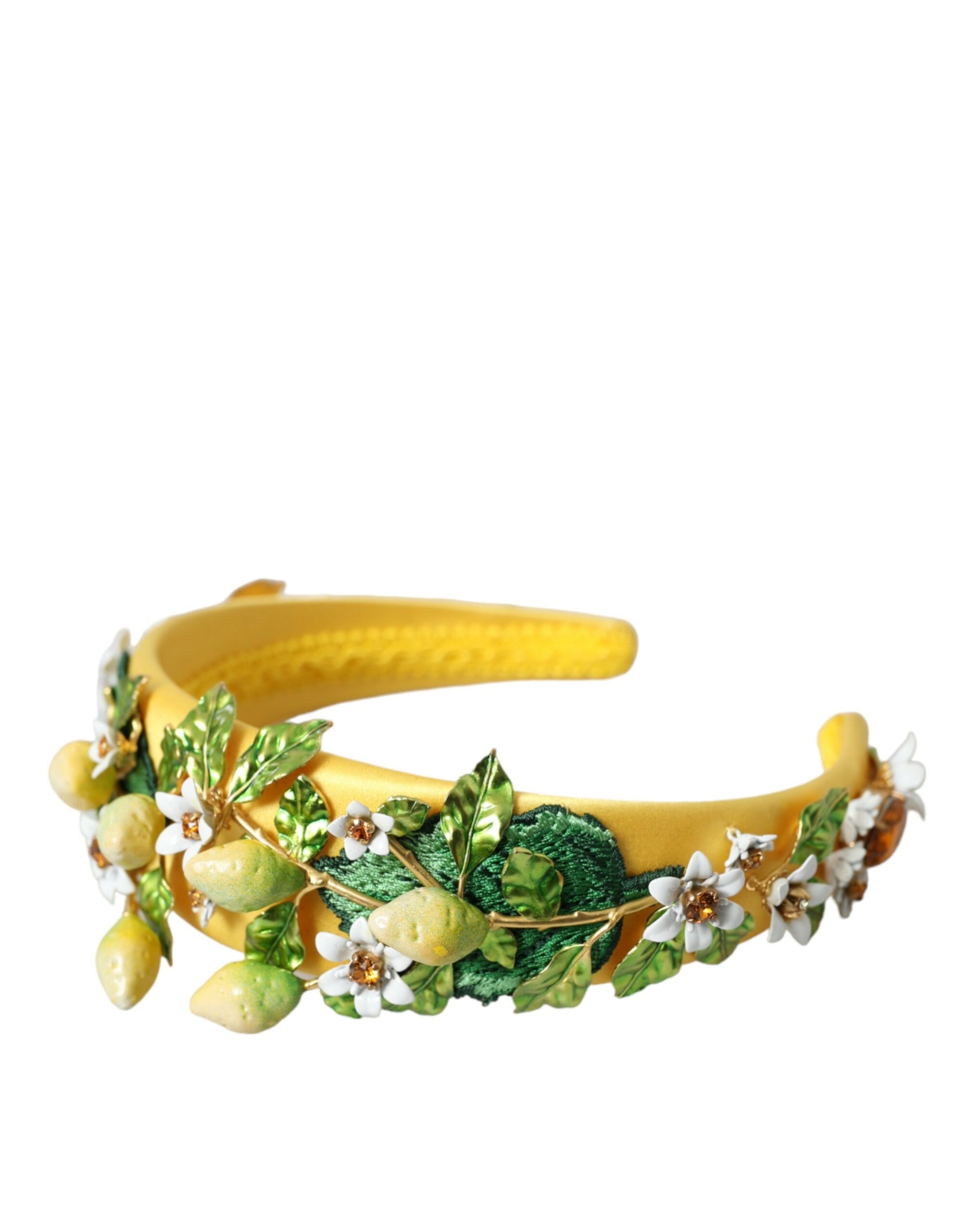 Yellow Lemon Daisy Crystal Women Hairband Diadem