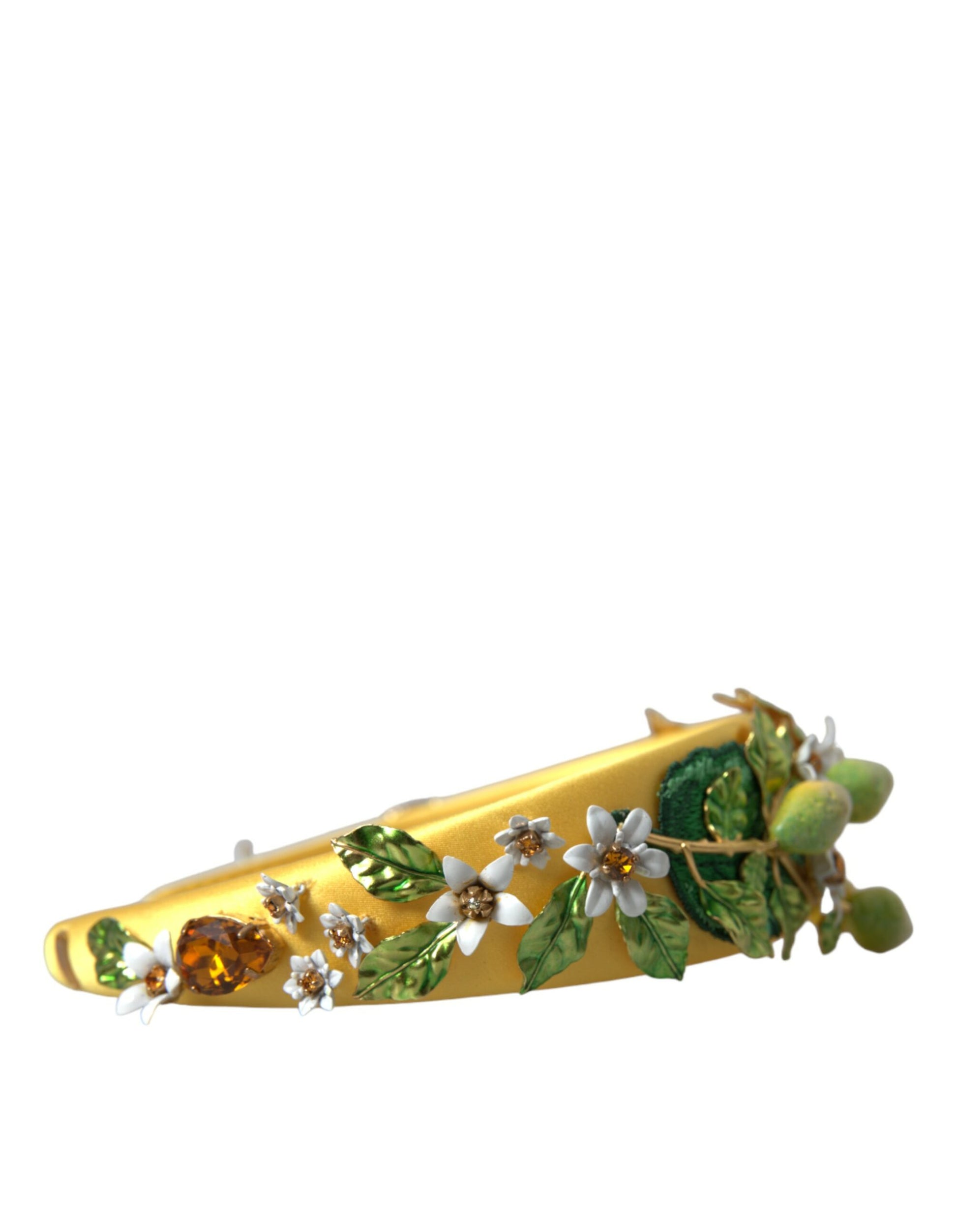 Yellow Lemon Daisy Crystal Women Hairband Diadem