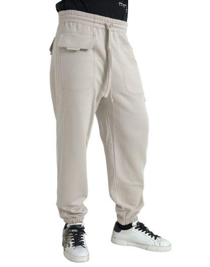 Off White Viscose Cargo Jogger Sweatpants Pants