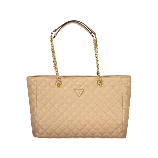 Beige Polyethylene Handbag