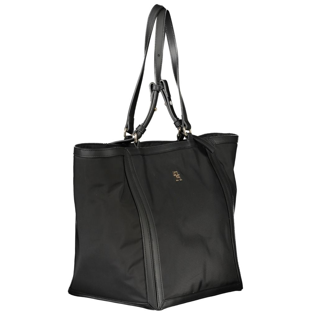 Black Polyester Handbag