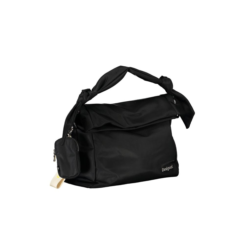 Black Polyester Handbag